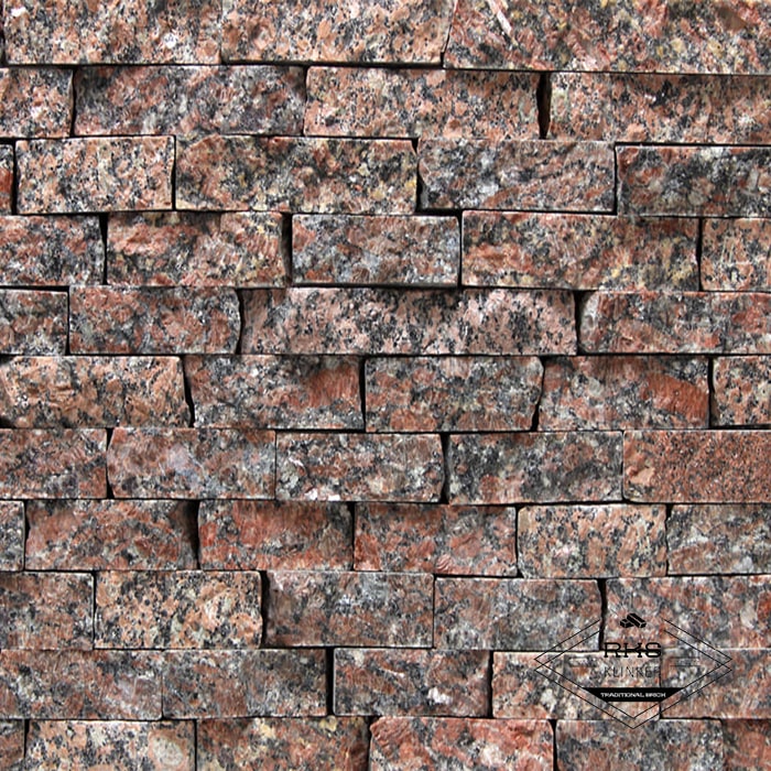 Фасадный камень Горбушка (лапша) — Гранит Красный Микс в Белгороде